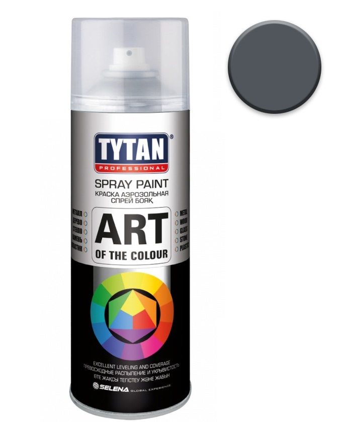 TYTAN Краска аэрозольная, серая, 400 мл