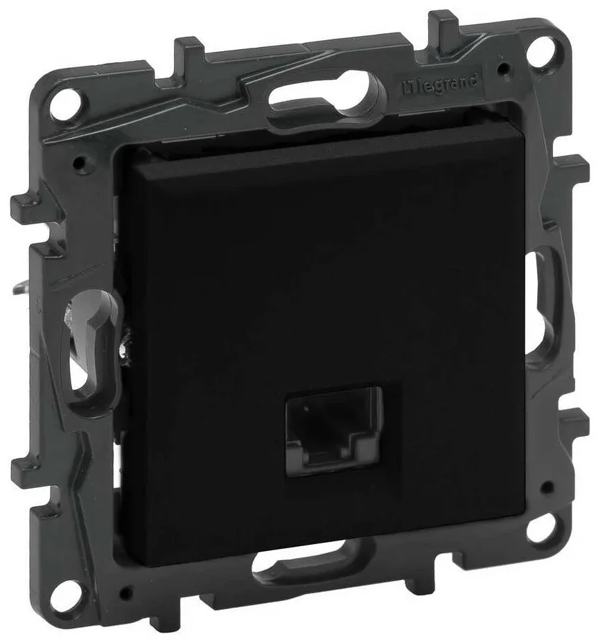 Розетка компьютерная RJ45 5Е механизм б/рамки NLST чёрный 863559 Legrand