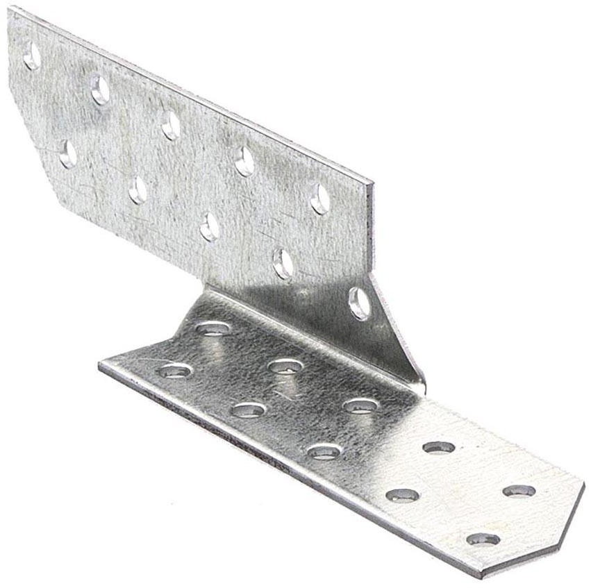 Держатель балки 32х32х210х2,0мм левый (белый цинк 1 шт)