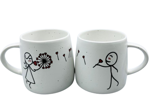 Набор кружек DH 400 мл Одуванчик из сердец  2 шт T01-115-3