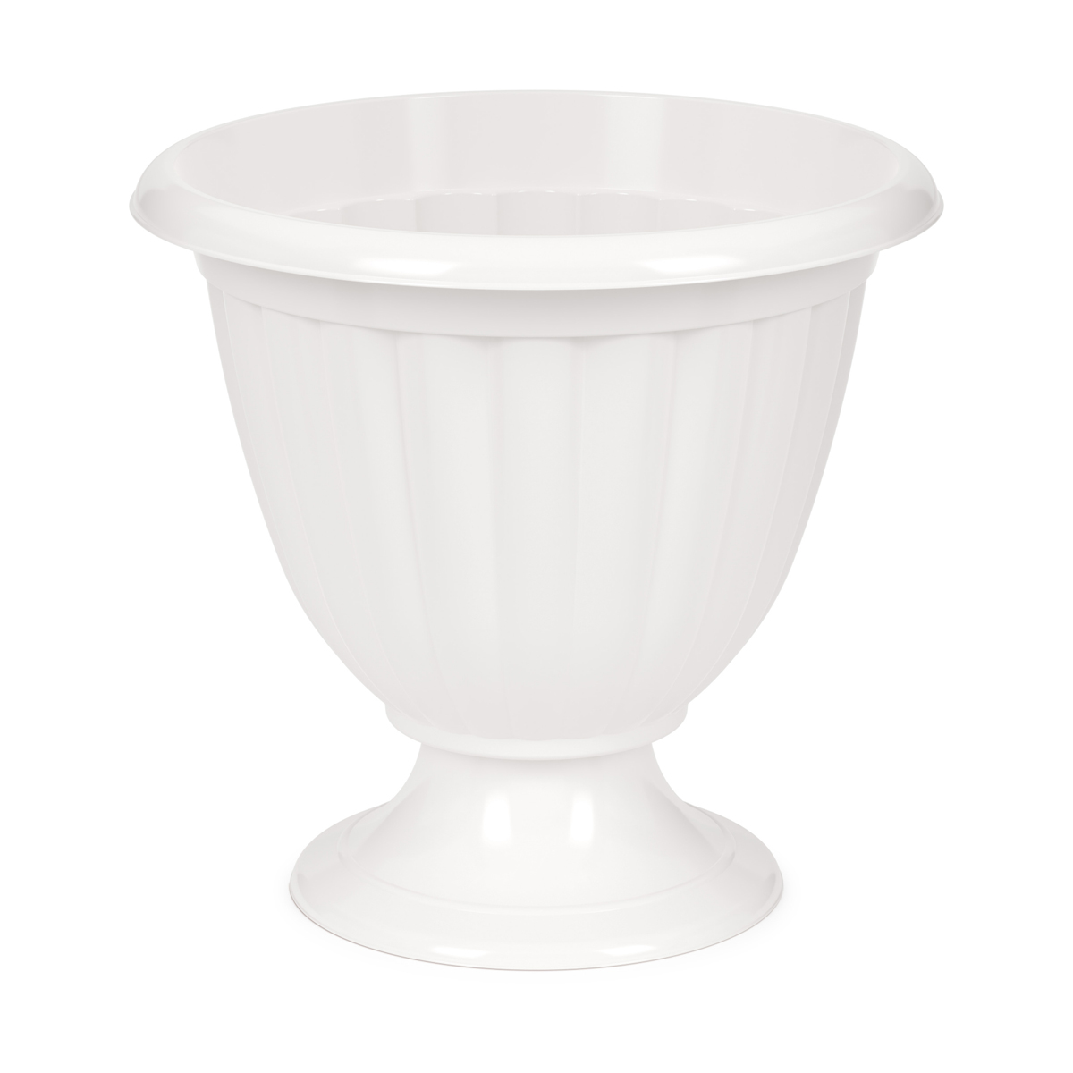 Кашпо-Вазон Жасмин D370мм 12,0л h355мм низкий белый М1391