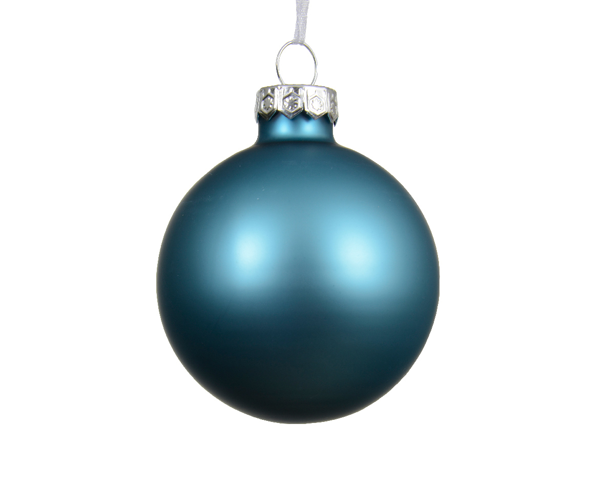 Шар елочный 10 см folk blue 100297 Kmg