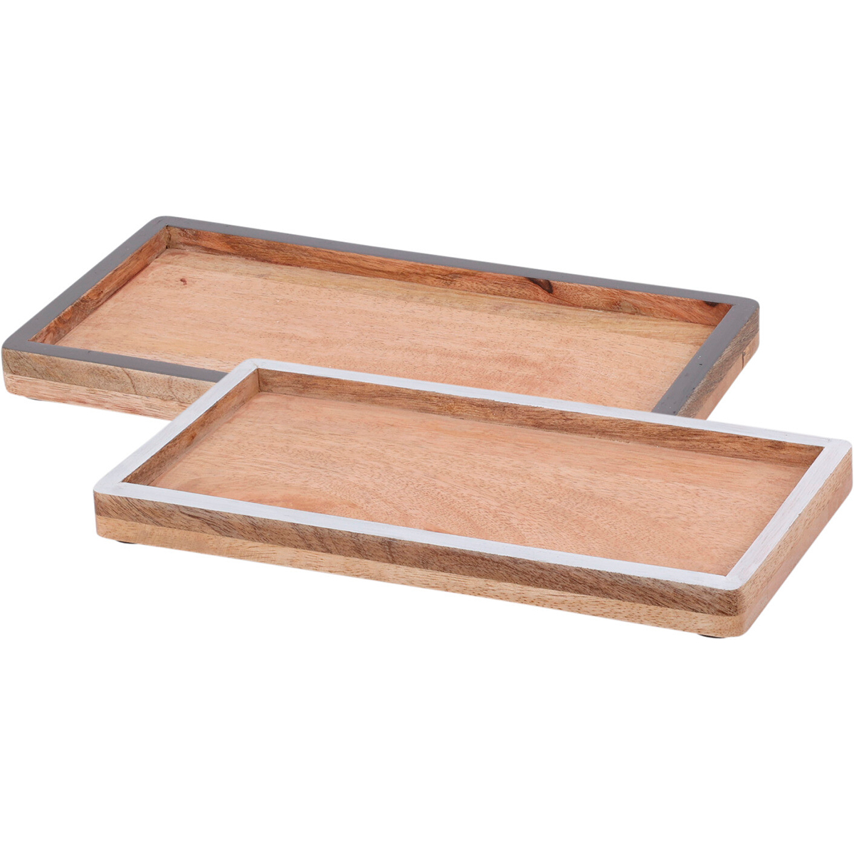 Поднос для сервировки, деревянный 30 см 2 цвета в ассортименте A97100430 К
