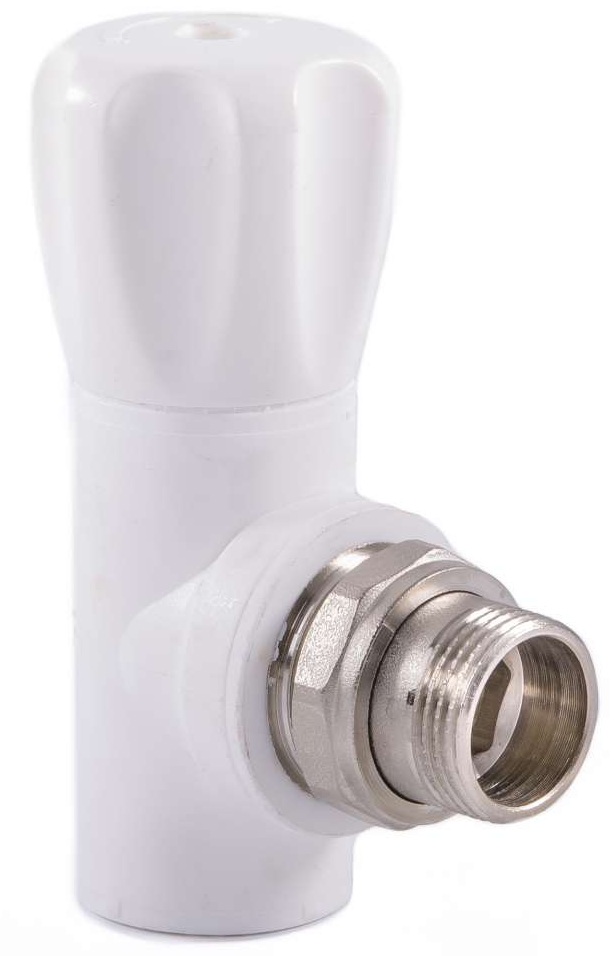 Вентиль для радиатора 25х3/4" угловой, серый РТП