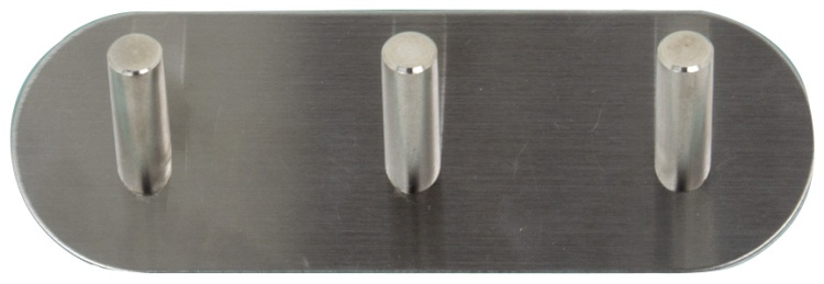 Планка с 3 крючками для ванной комнаты 14.4x4.8x3cm хром BHK0084AA