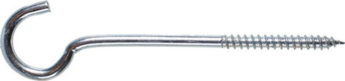 Крючок 6.0х80 мм С-образный, цинк (4 шт в зип-локе) STARFIX