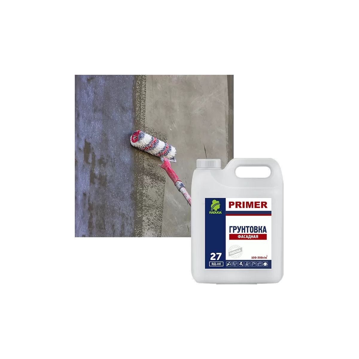 Грунтовка укрепляющая "Радуга-27" акриловая 10 л Грунтовка укрепляющая "Радуга-27" акриловая 10 л