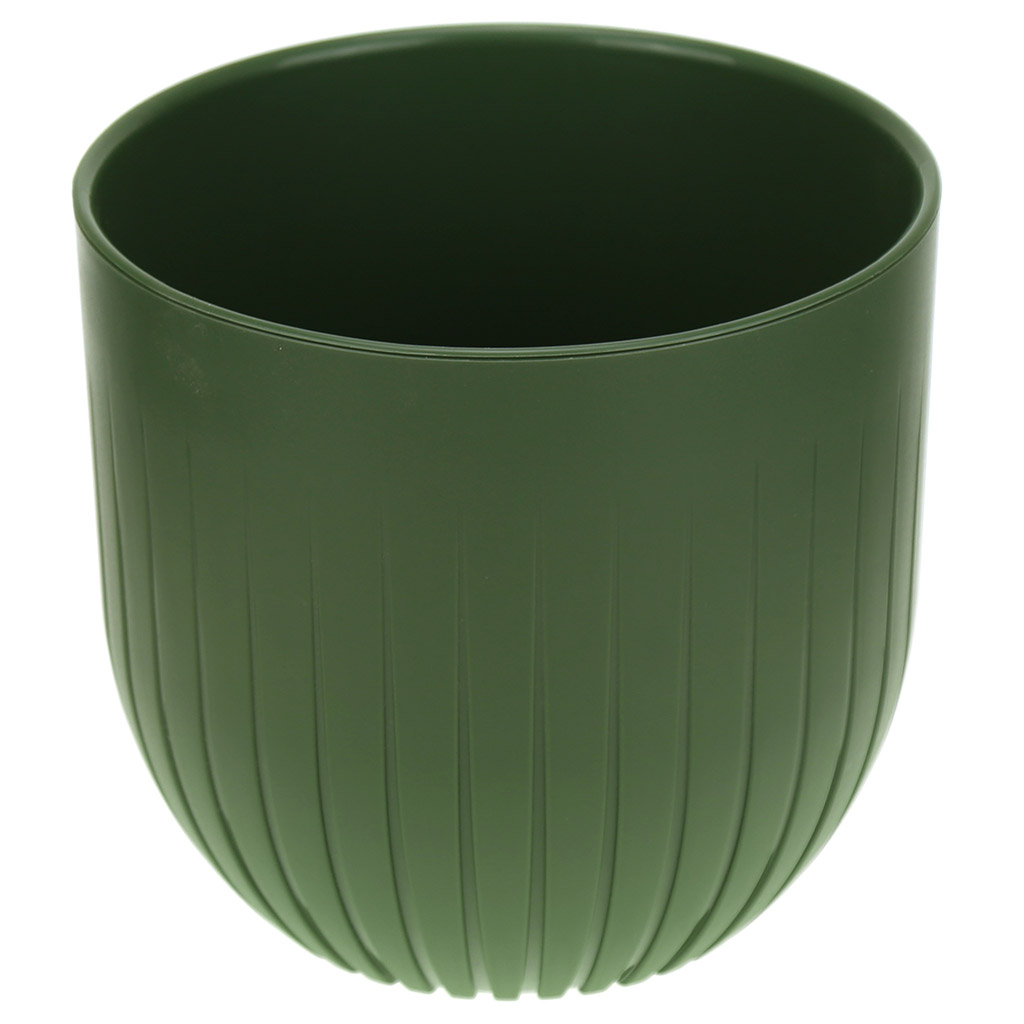 Горшок пластиковый с вкладкой, Альфа Нефритовый d. 19 h.19 4 л. А19-32