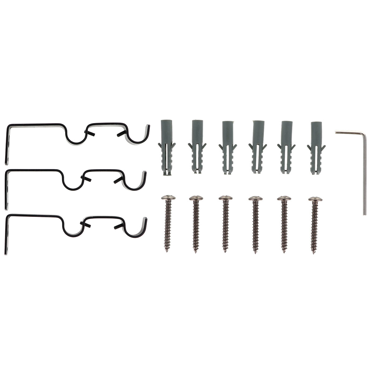 Карниз телескоп. 2х рядный Luance PALOMA 210-380 см D19 черный/серебро 796221096