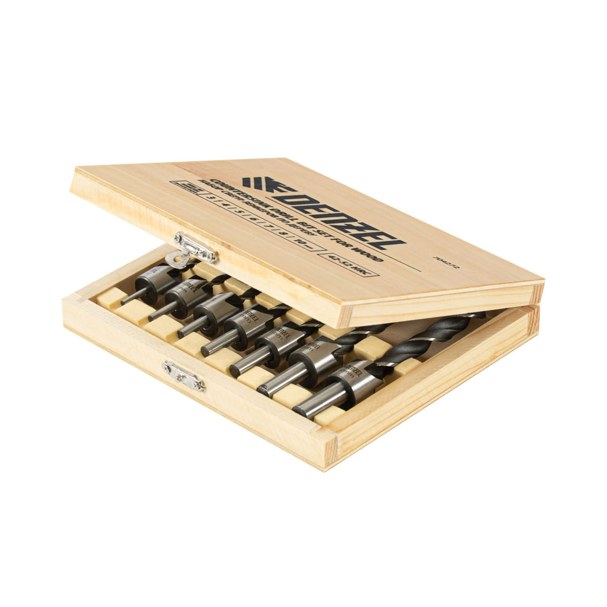 Набор сверл зенкеров по дереву, 3-10 мм, 7 шт // Denzel