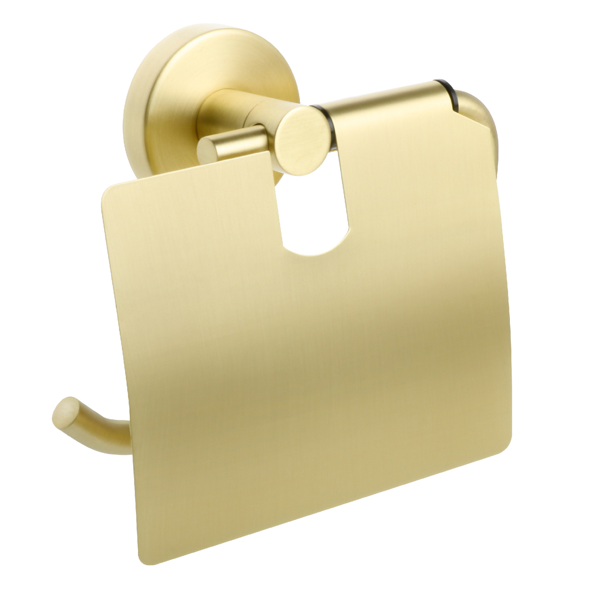 Бумагодержатель с крышкой FIXSEN "COMFORT GOLD" золото-сатин FX-87010