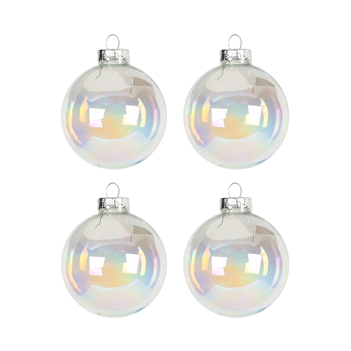 Набор елочных шаров MAGIC TIME D6 см 4 шт белый жемчуг стекло 90655