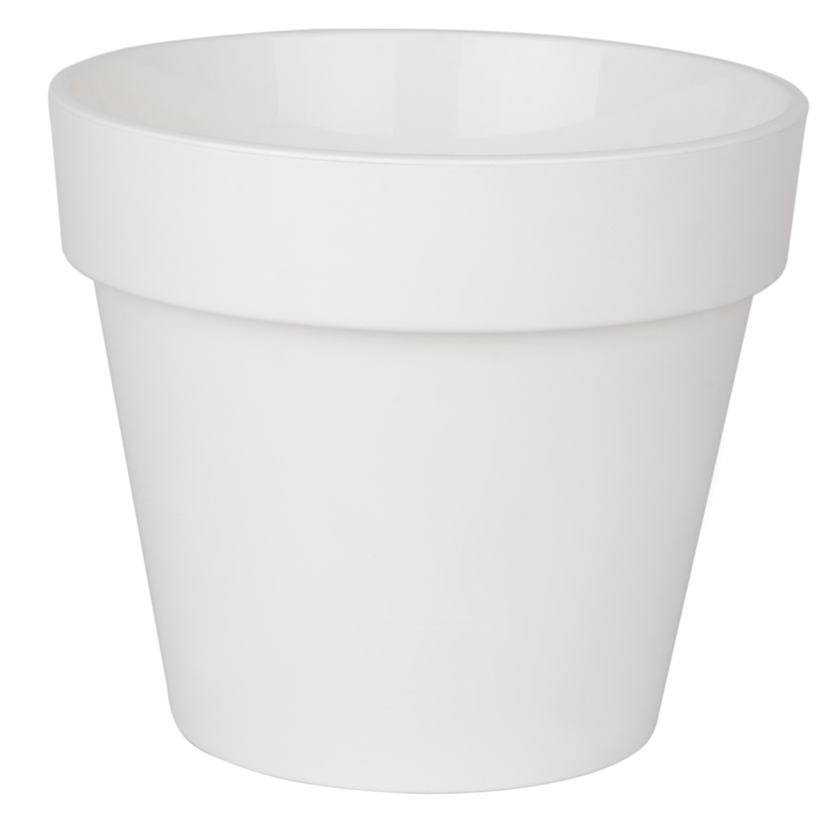 Горшок пластиковый с вкладкой Протея Белый d.14,5 h.13