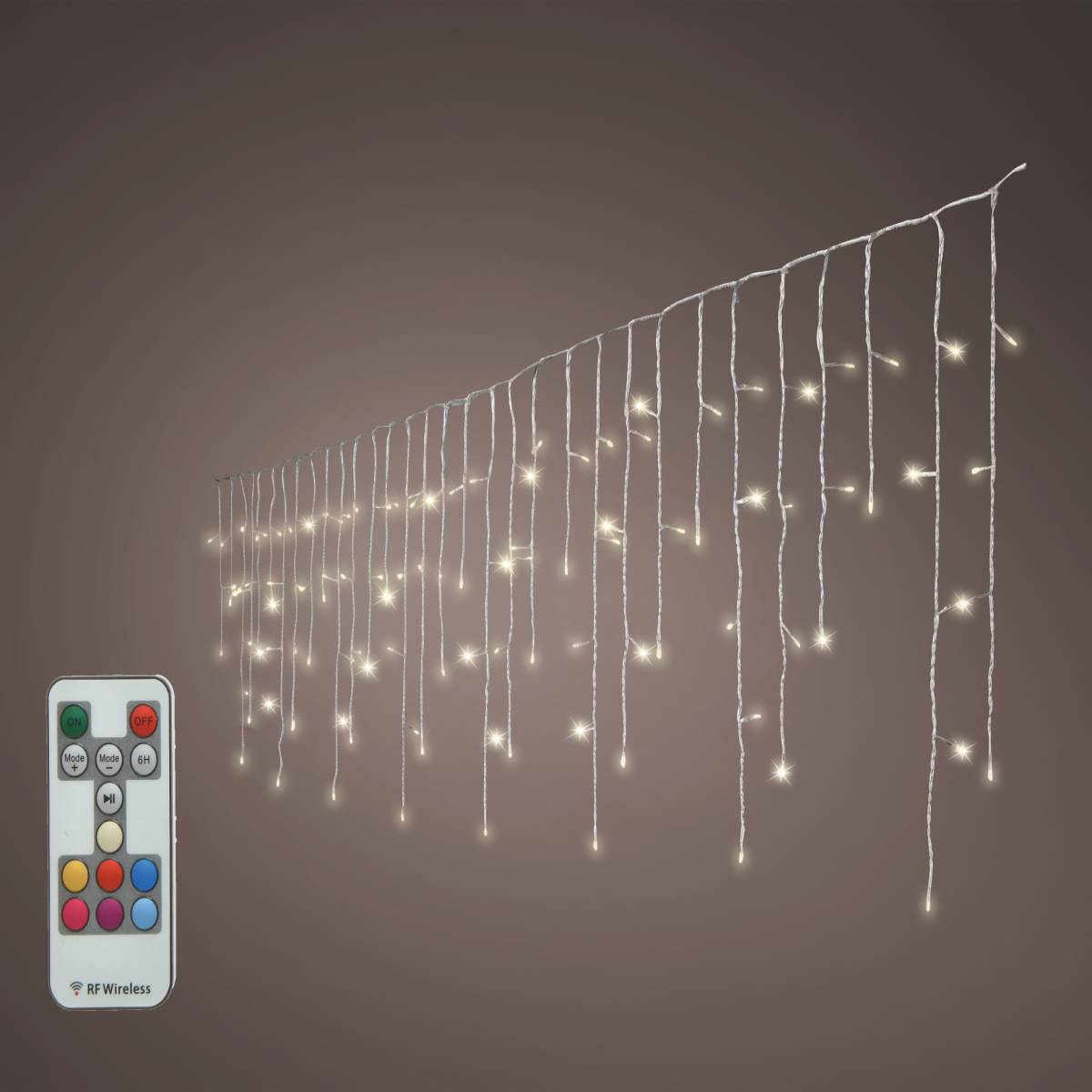 Электрогирлянда Сосульки танцующая 5,85 см 150 LED IP44 пульт ДУ подводящий провод 5 м 220 В 490712 