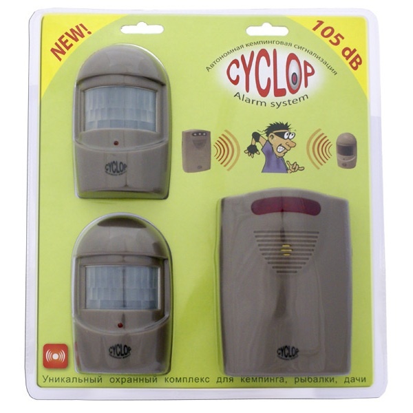 Сигнализация автономная кемпинговая Camping World Cyclop 2 (2 датчика движения, громкость сирены 105