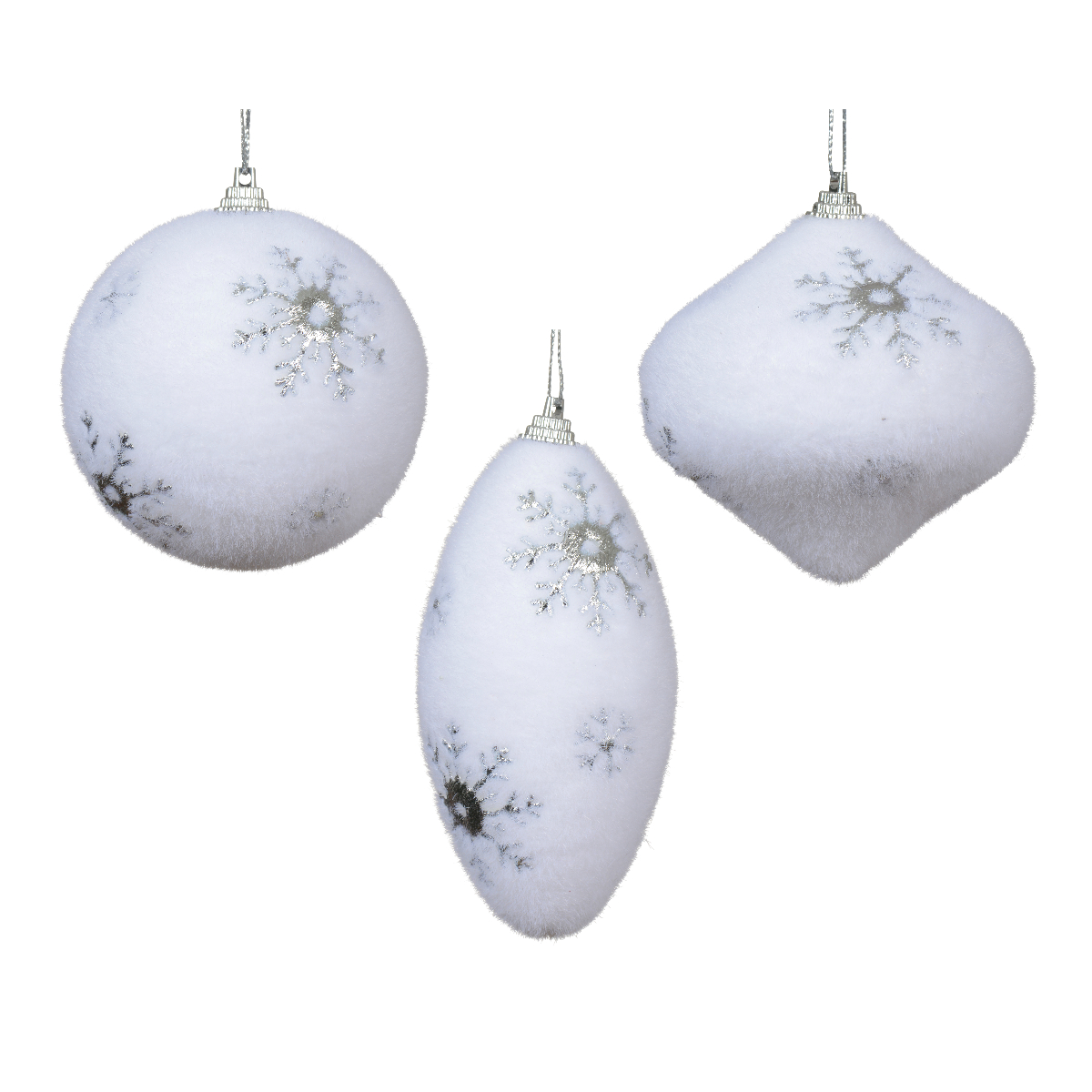 Украшение подвесное Kaemingk белая зима 3 вида в ассортименте 8 см 24629