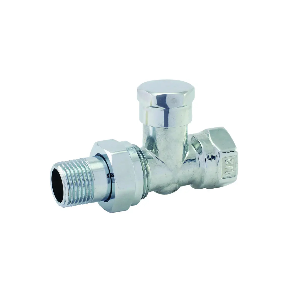 Кран радиаторный Хром FADO 1/2" прямой нижний арт.RC04