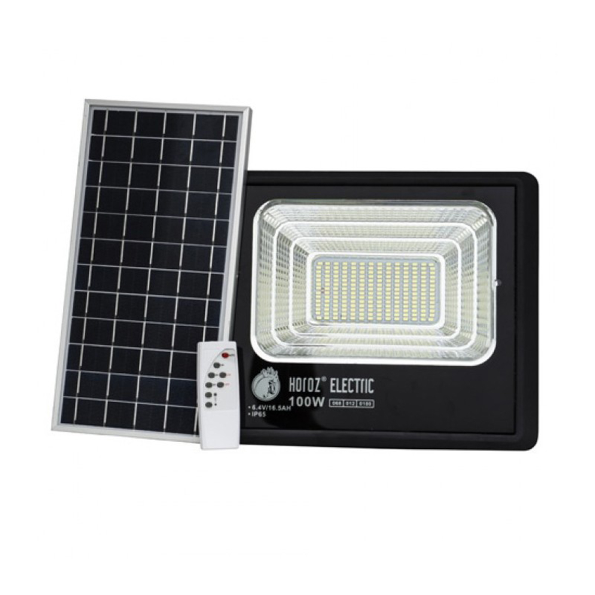 Прожектор светодиодный на солнечной батарее заряжаемый 068-012-0100 100W BLACK 6400K 3.2VDC LED SOLA