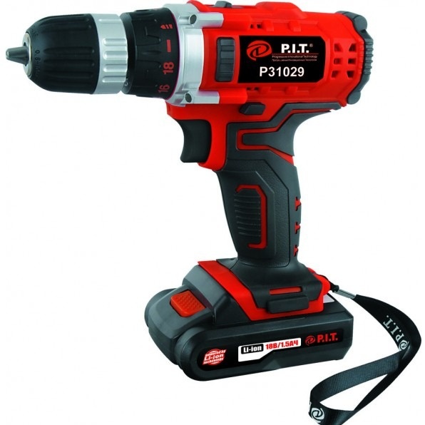 Шуруповерт аккумуляторный 31030 - "P.I.T." 20 В 10ᶲ Li-ion 1,5 А*ч