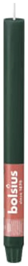 Свеча столовая Bolsius в деревенском стиле 27х2,3 см Pine Green