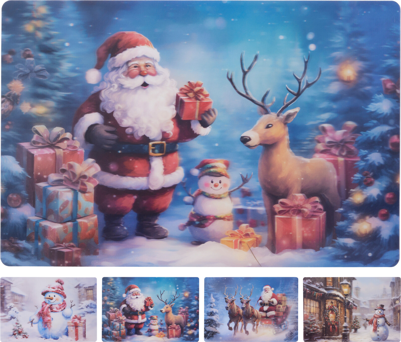 Мат сервировочный НГ 42х28 см 4 вида в ассортименте 101004020 К