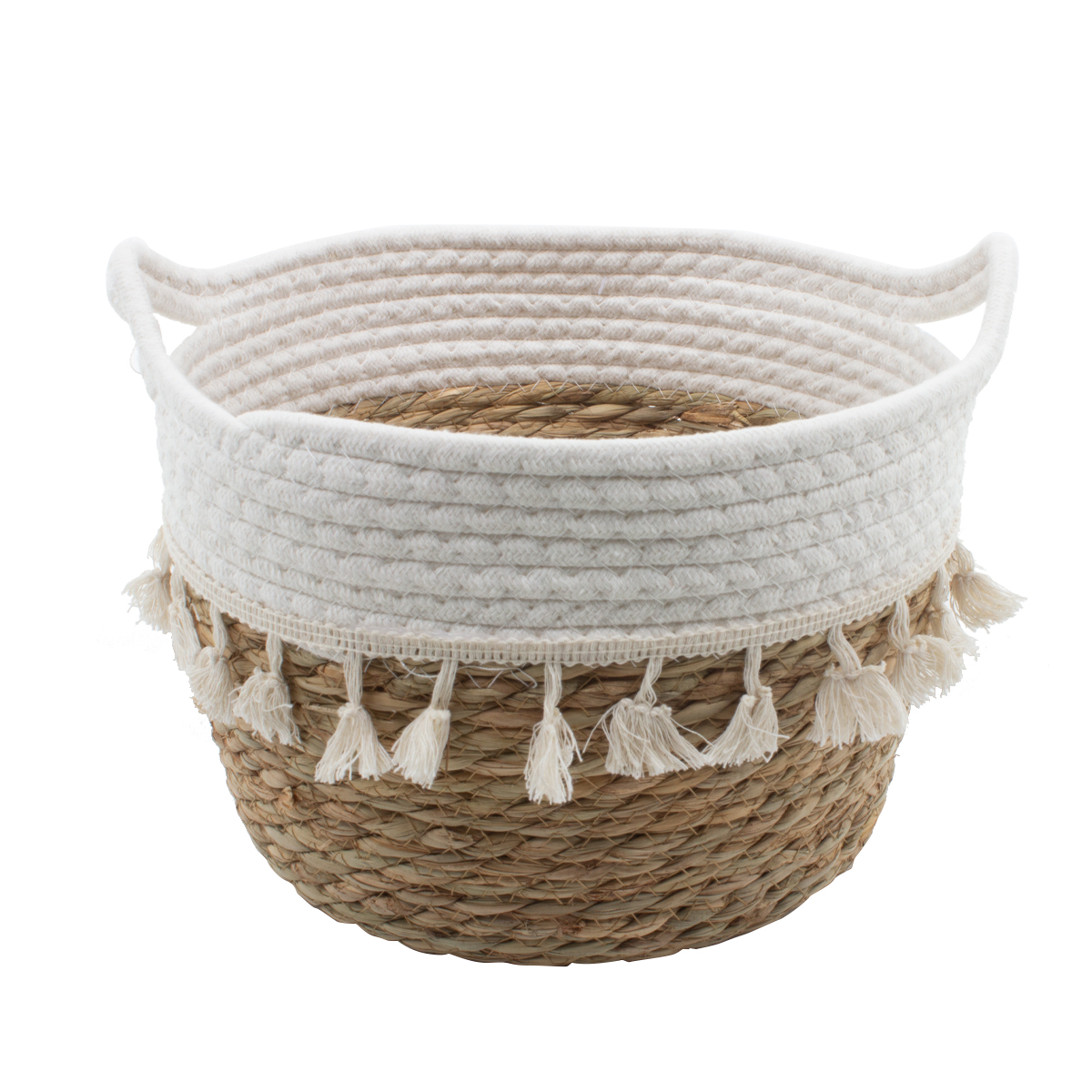 Корзина плетеная с кисточками M 26х18 см 838903 Kmg