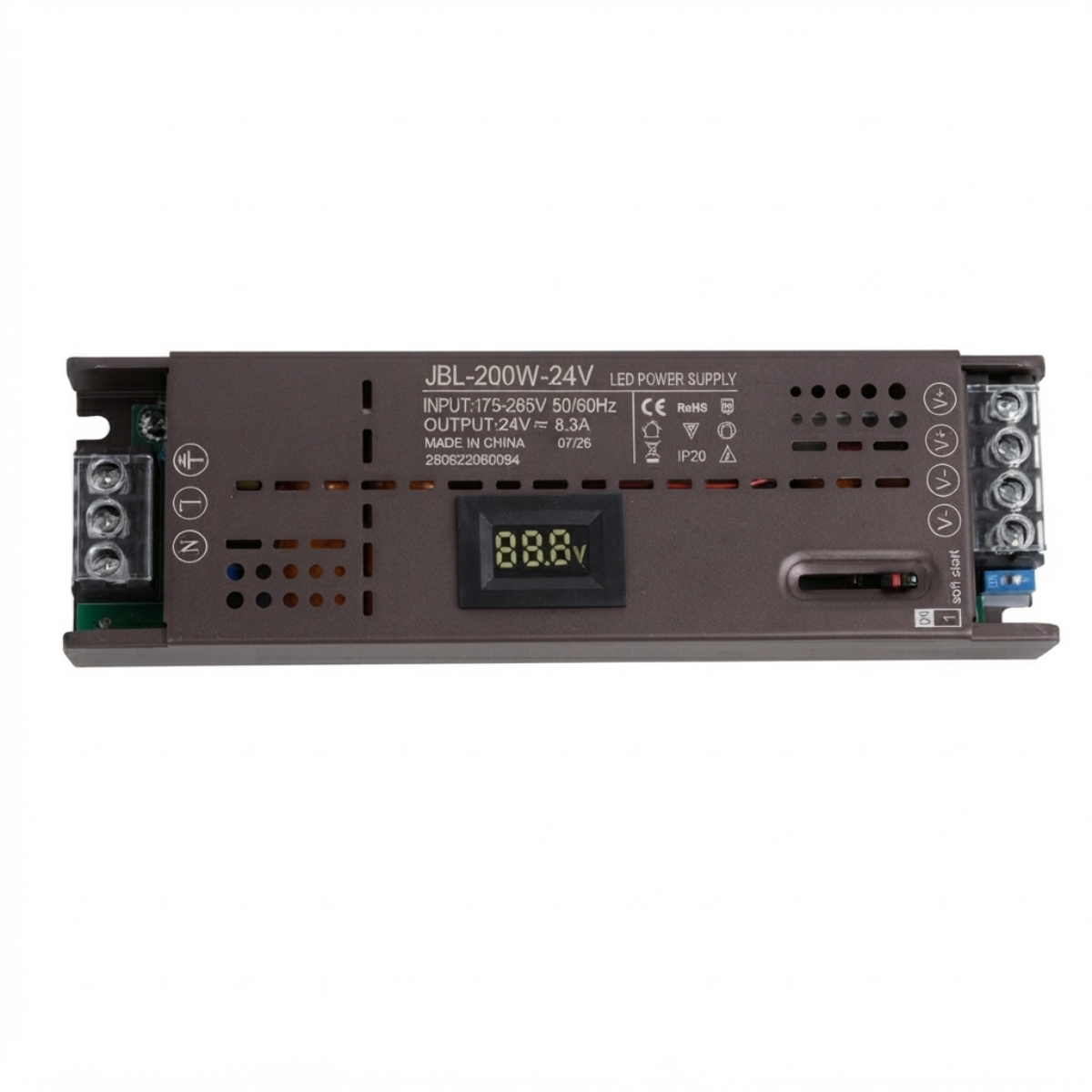 Блок питания для светодиодного оборудования (LED Power Supply) 24V-200W-IP20