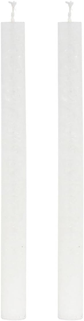 Набор столовых свечей 2 шт 25 см белые матовые 199477