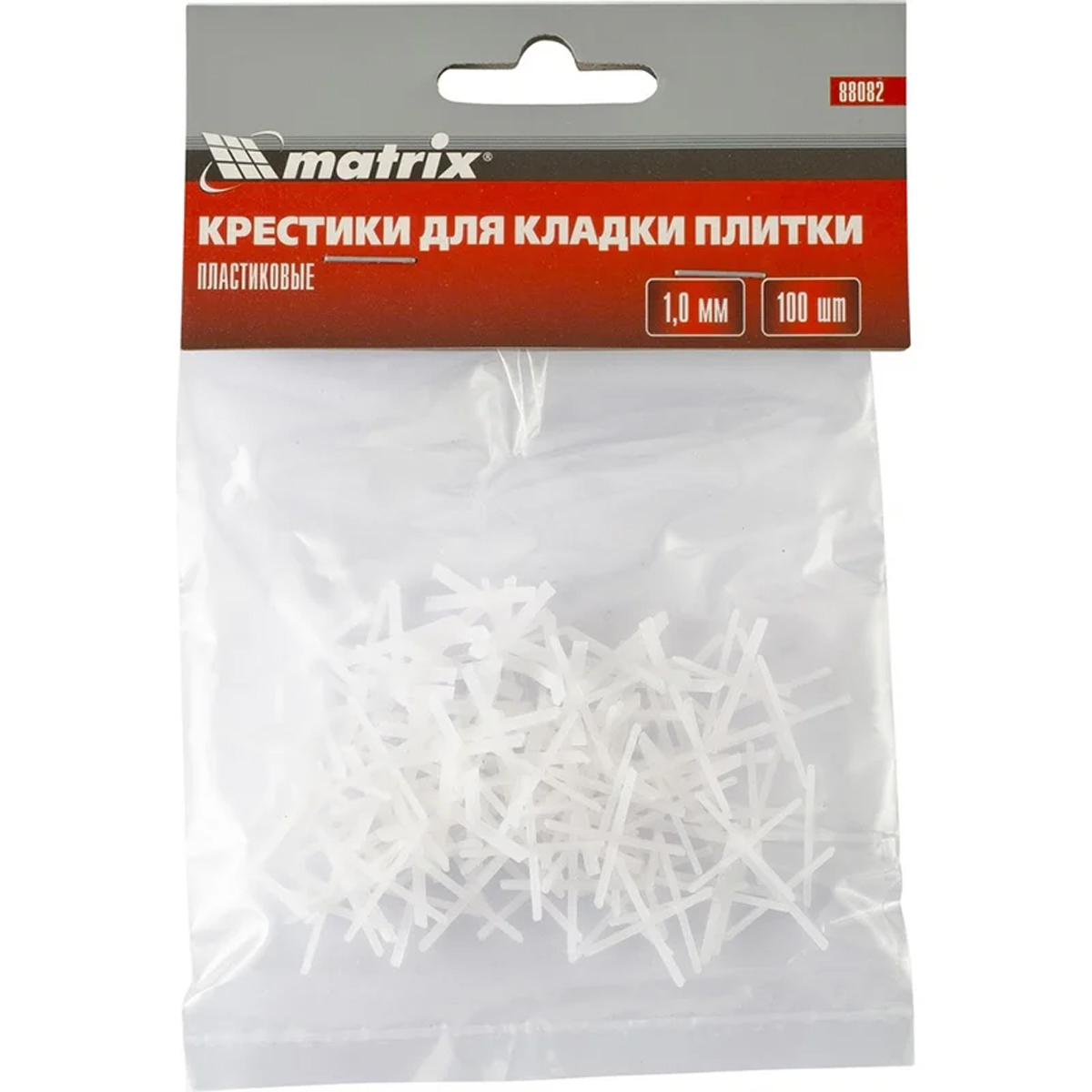 Крестики, 1,0 мм, для кладки плитки, 100 шт.// MATRIX