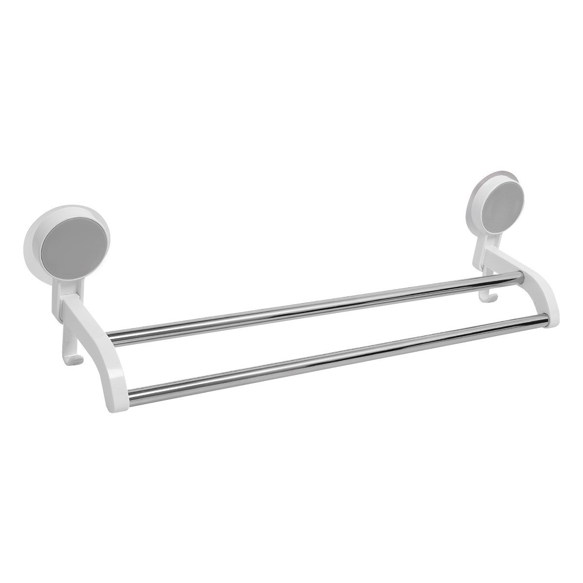 Держатель для полотенец настенный (двойная штанга) на вакуумной присоске 5054 PRC