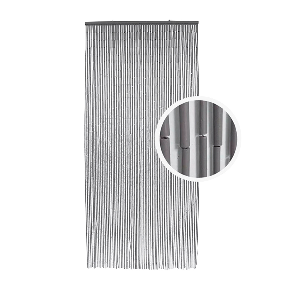 Штора-занавеска Luance для дверей 90х200 см бамбук темно-серый 5500493