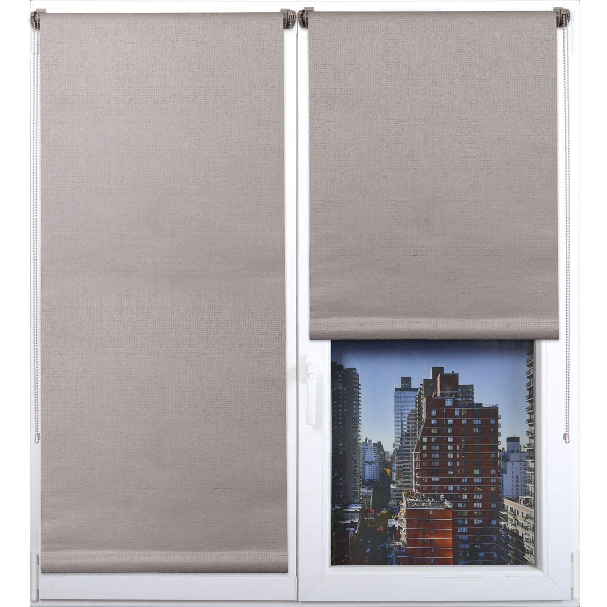 Штора рулонная Luance Блэкаут TEXTURED 75х180 см серо-коричневый 35287518063