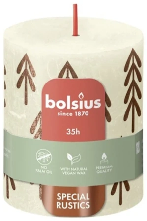 Свеча столбик Bolsius 8х6,8 см Soft Pearl