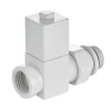 Набор дизайн-вентилей Royal Thermo CUBE, прямой (белый) 1/2" (Новый)