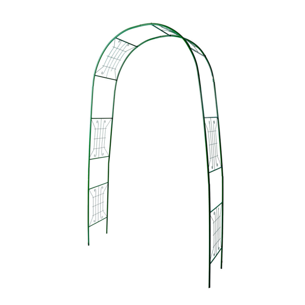 Арка садовая классика металл зеленая 230см*37см