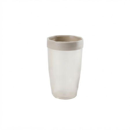 Стакан для ванной комнаты J&S Home Basic прозрачный, бежевый 7006B-B