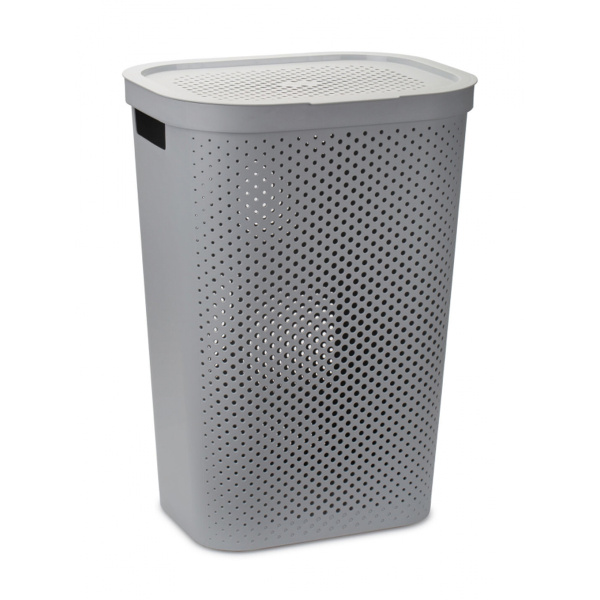 Корзина для белья CURVER INFINITY 60л светло-серый