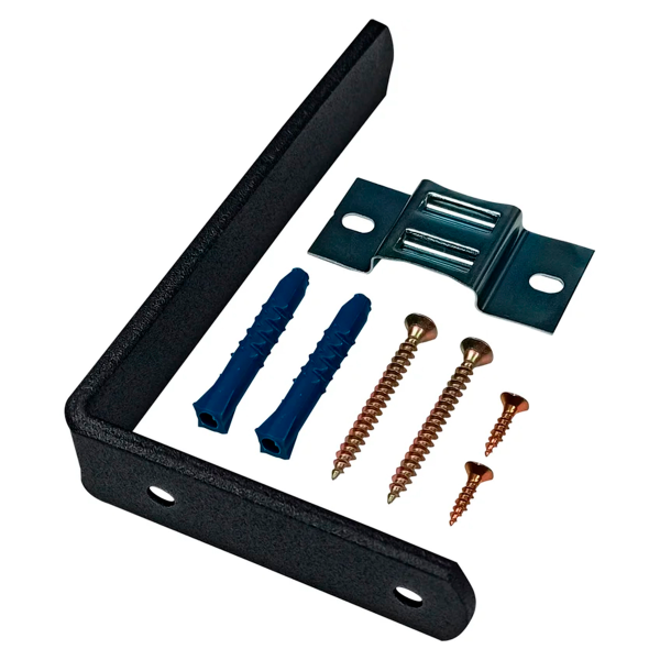 Стеновой держатель для шины металл 15 см черный 20815