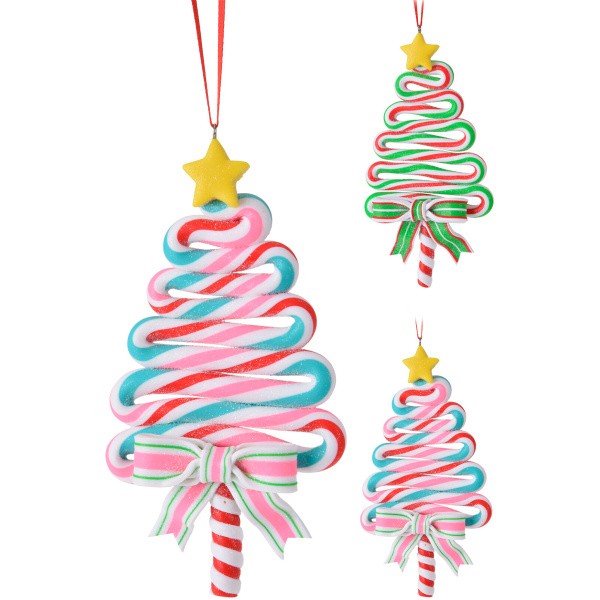 Украшение подвесное Конфетная елочка 14х2х8,5 см 2 вида в ассорт.CAA130270 К