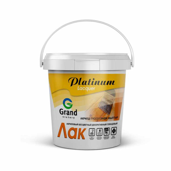 Лак акриловый б/ц "Platinum Lacquer" Матовый 5 кг Лак акриловый б/ц "Platinum Lacquer" Матовый 5 кг