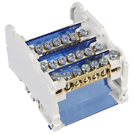 Шины на DIN-рейку в корпусе (кросс-модуль) ШНК 4х7 3L+PEN ИЭК YND10-4-07-100