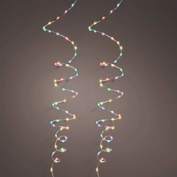 Микрогирлянда 159 см мультиколор 1,6 см м/у лампочками (3хАА в кпл.не входят) 483829 Kmg