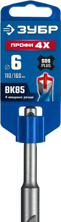 Бур ЗУБР ПРОФИ-4Х 6x160 мм, SDS-plus (29313-160-06)