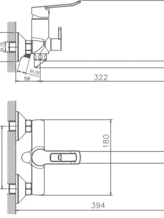 Смеситель в/д Haiba HB 22556 хром