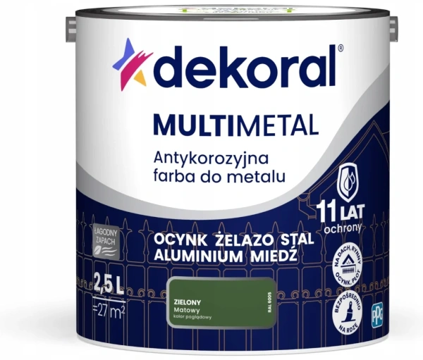 Dekoral краска антикорроз. для мет Multimetal зелёный 2,5л