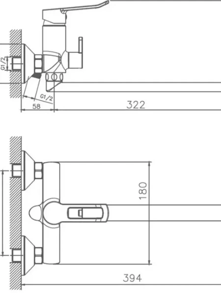 Смеситель в/д Haiba HB 22556 хром