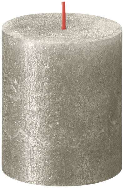 Свеча столбик Bolsius 80х68 мм Metallic Champagne