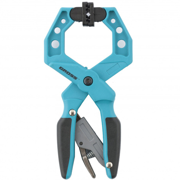 Струбцина клещеобразная, пластиковый корпус,храповый механизм жесткой фиксации,1-1/2"/38 мм// GROSS