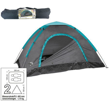 Палатка туристическая Camping Check Iglu 200х120х100 см  2х-местная однослойная PE170T