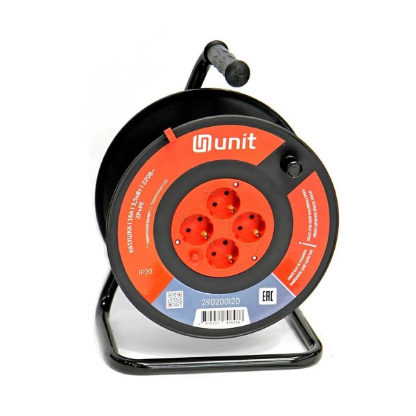 Катушка пустая (4места 2p+pe 16А/3,5кВт/220В с термозащитой IP44) UNIT (1) NEW